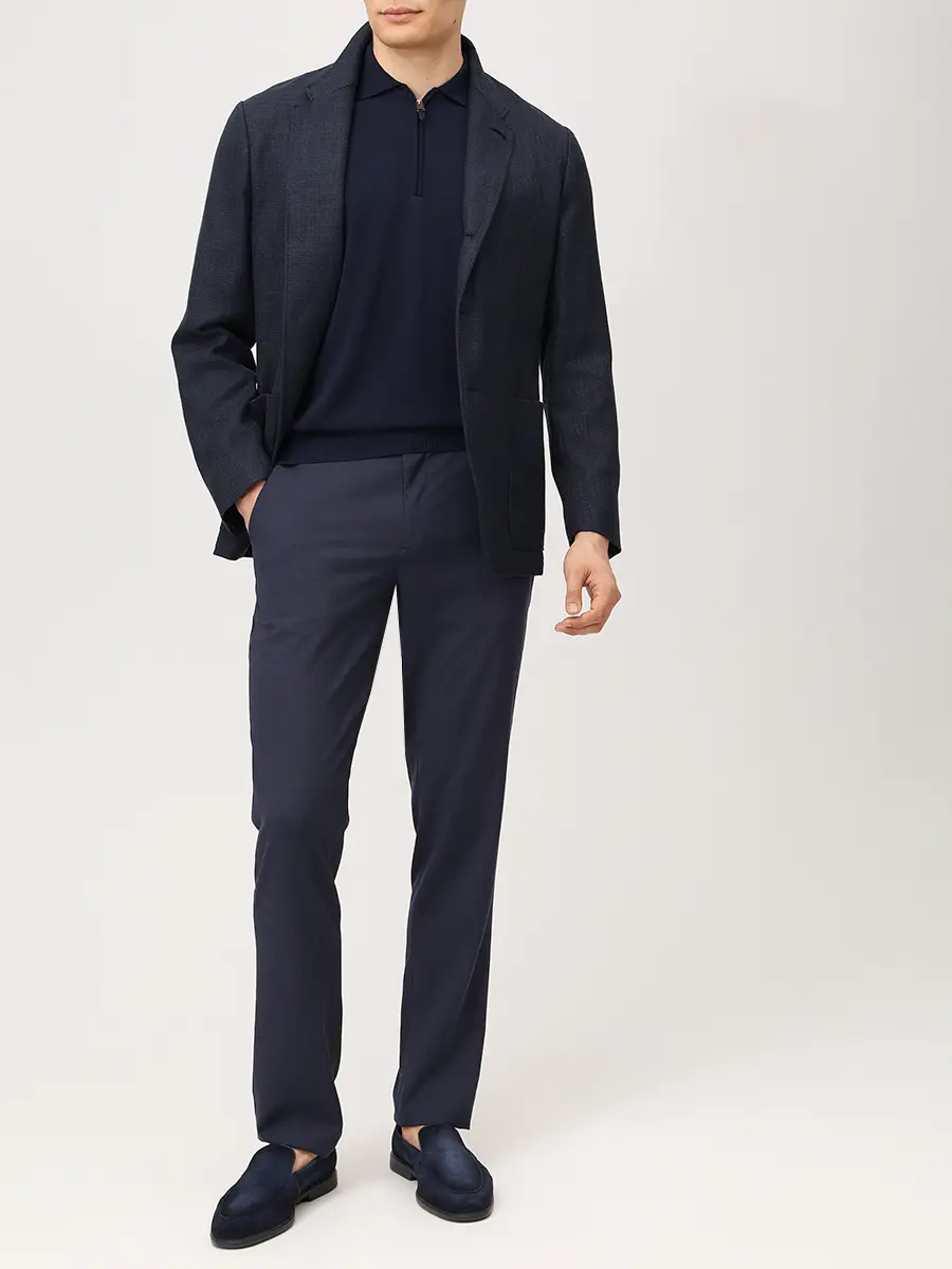 Поло хлопковое CANALI MK02460/300/C1165 Темно- Синий  Фото 2