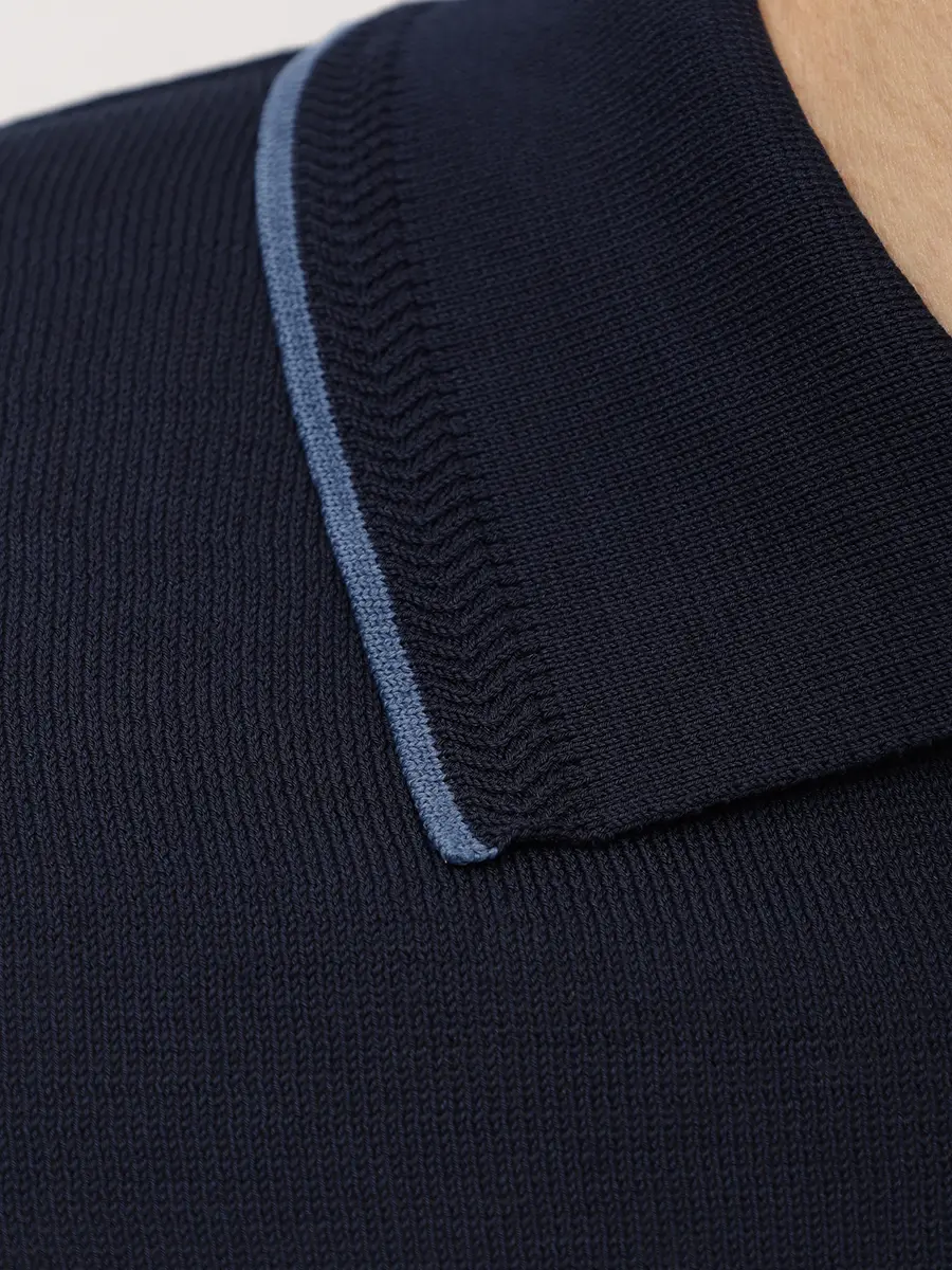 Поло хлопковое CANALI MK02460/300/C1165 Темно- Синий  Фото 6