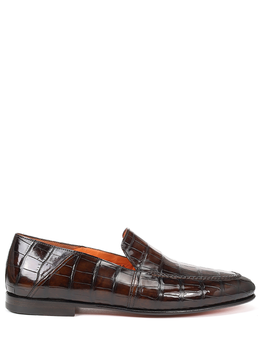 Лоферы из кожи аллигатора SANTONI