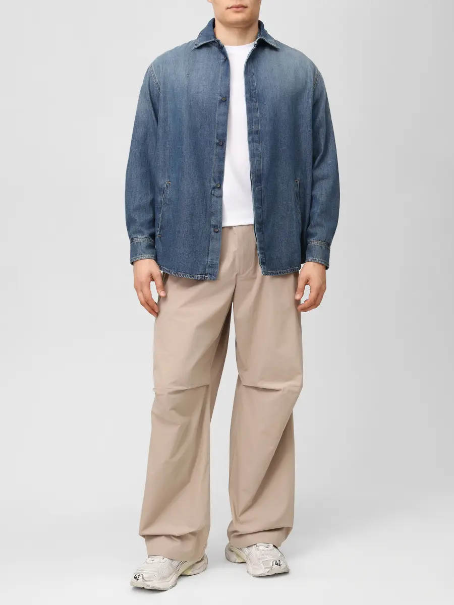 Рубашка Regular Fit джинсовая DARKPARK MSH11 TBL01W075 Деним  Фото 2