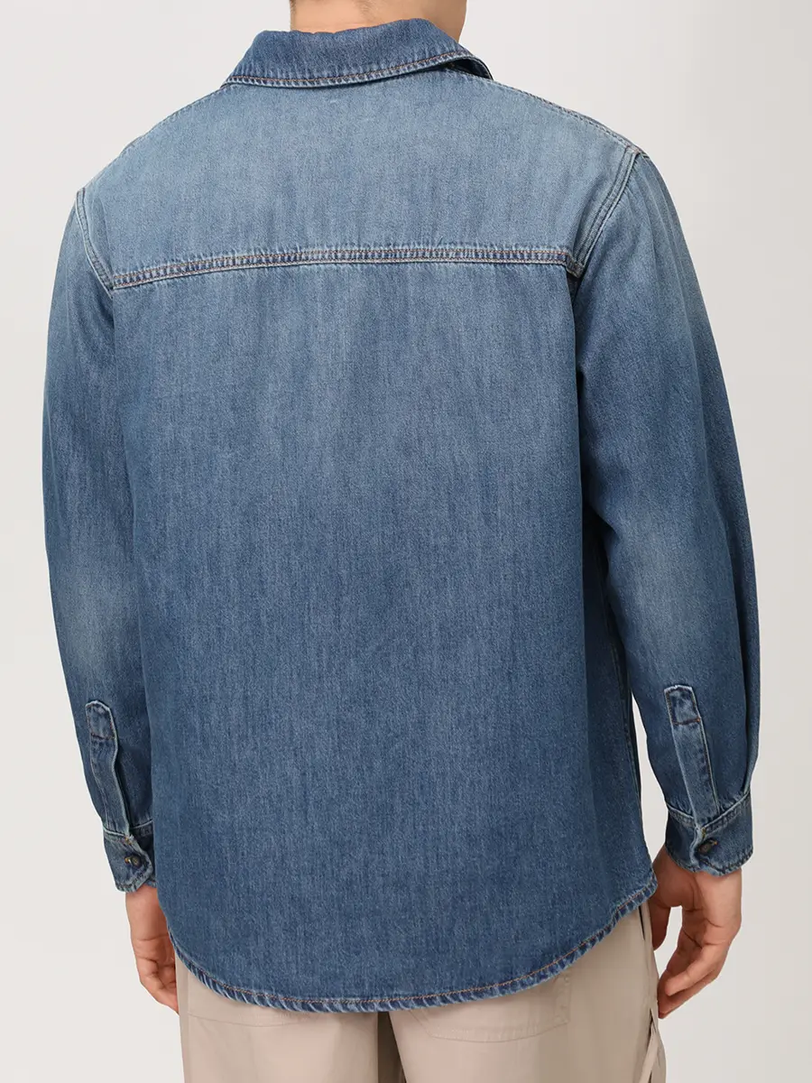 Рубашка Regular Fit джинсовая DARKPARK MSH11 TBL01W075 Деним  Фото 3