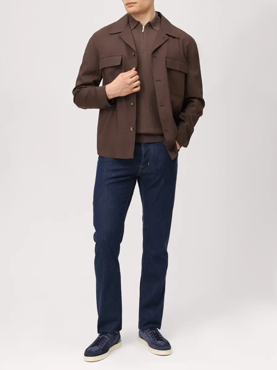 Джинсы Slim Fit хлопковые JACOB COHEN BARD JUM_QM004 059 S3735 R2 100D Темно- Синий  Фото 2