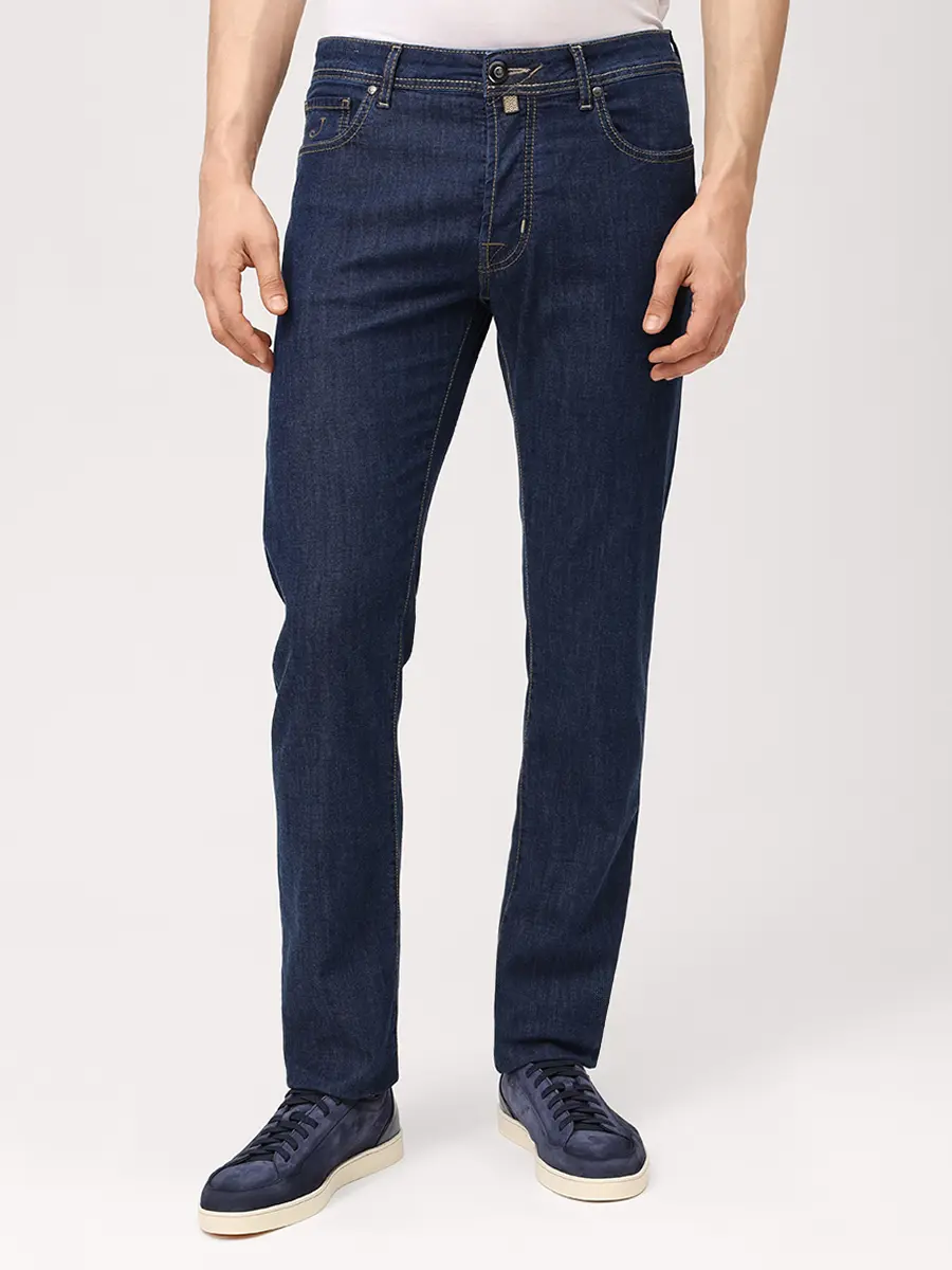 Джинсы Slim Fit хлопковые JACOB COHEN BARD JUM_QM004 059 S3735 R2 100D Темно- Синий  Фото 4