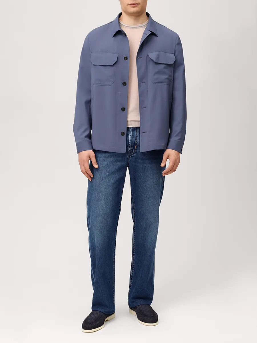 Джинсы Regular Fit хлопковые JACOB COHEN CHRIS JUM_QM35 039 T811A V1 100D Синий  Фото 2