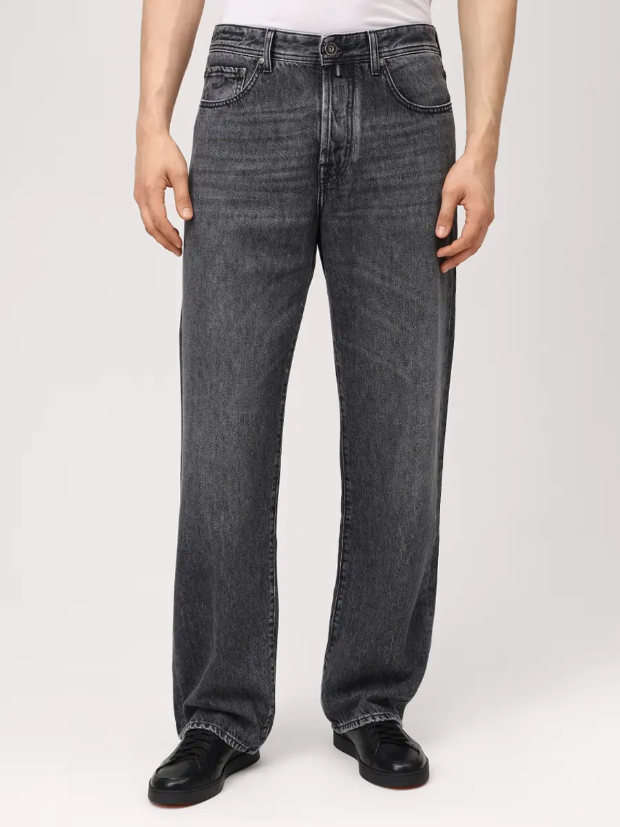 Джинсы Regular Fit хлопковые JACOB COHEN CHRIS JUM_QM035 030 T733A V1 500D Темно- Серый  Фото 4