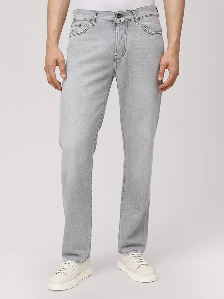 Джинсы Regular Fit хлопковые JACOB COHEN EDO JUM_QM031 030 T733A V3 700D Серый  Фото 4