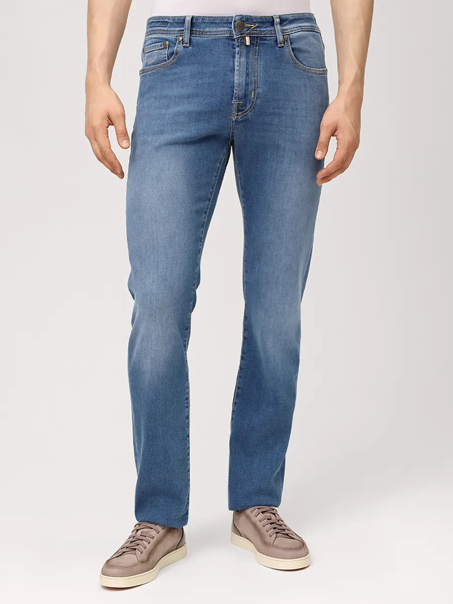 Джинсы Slim Fit хлопковые JACOB COHEN JUM_QM009 053 P3621 V1 200D Синий  Фото 4