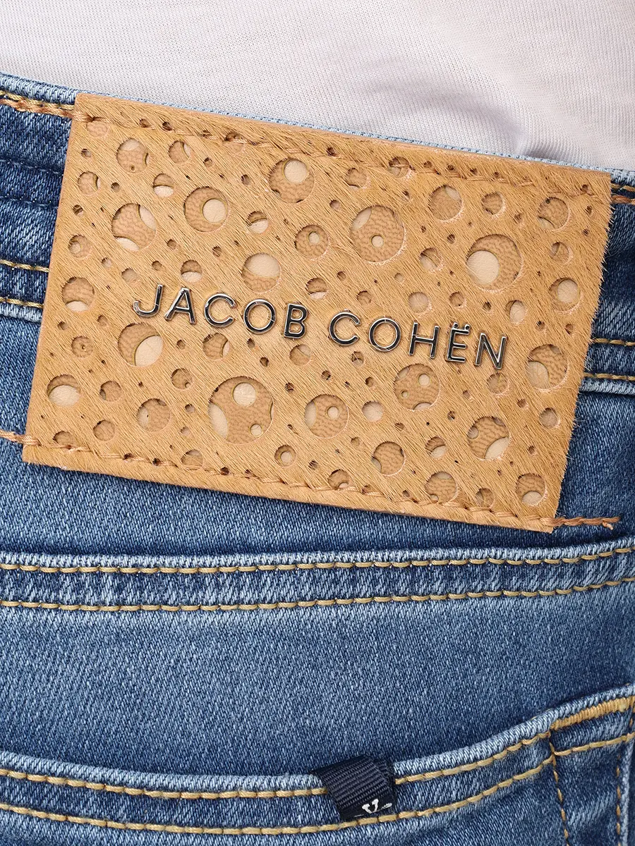 Джинсы Slim Fit хлопковые JACOB COHEN JUM_QM009 053 P3621 V1 200D Синий  Фото 6