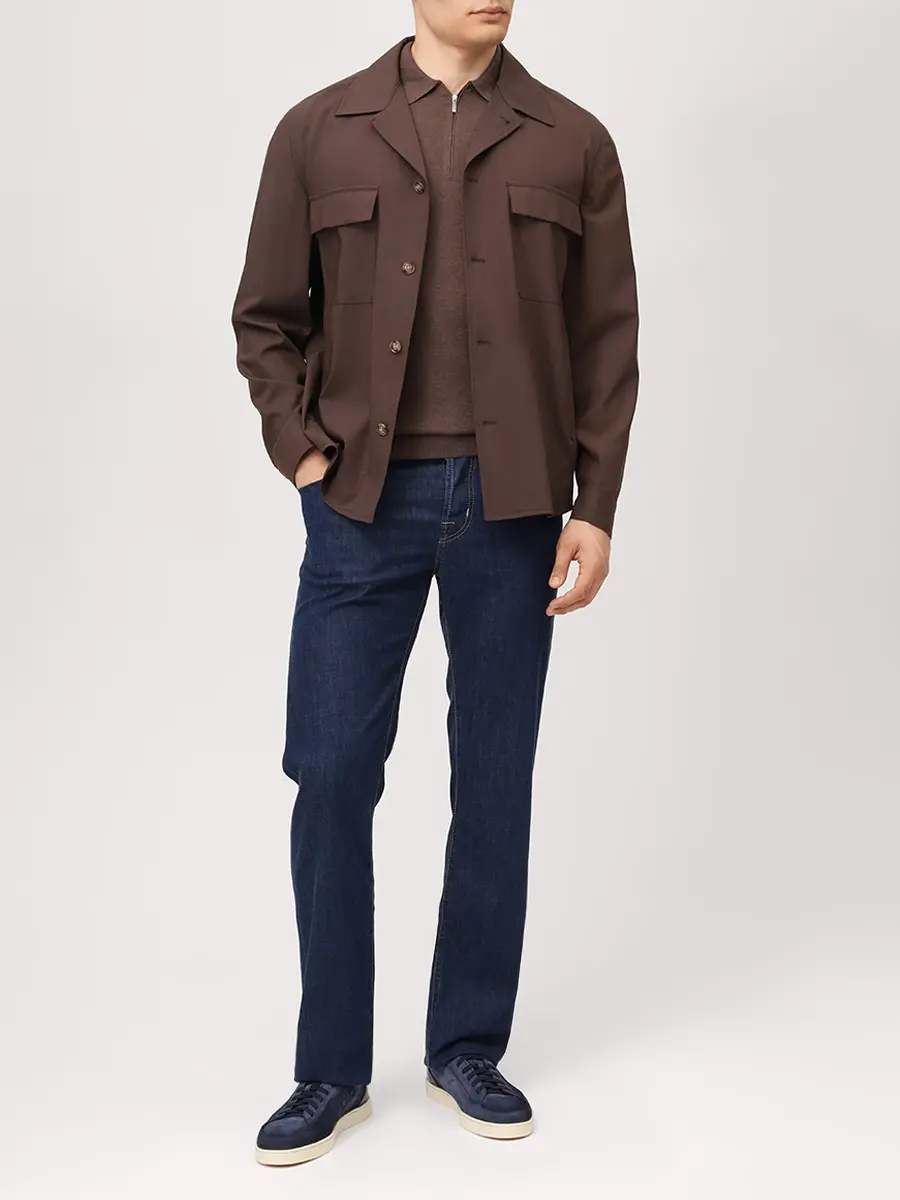 Джинсы Regular Fit хлопковые JACOB COHEN LUIS JUM_QM034 059 S3735 R2 100D Темно- Синий  Фото 2