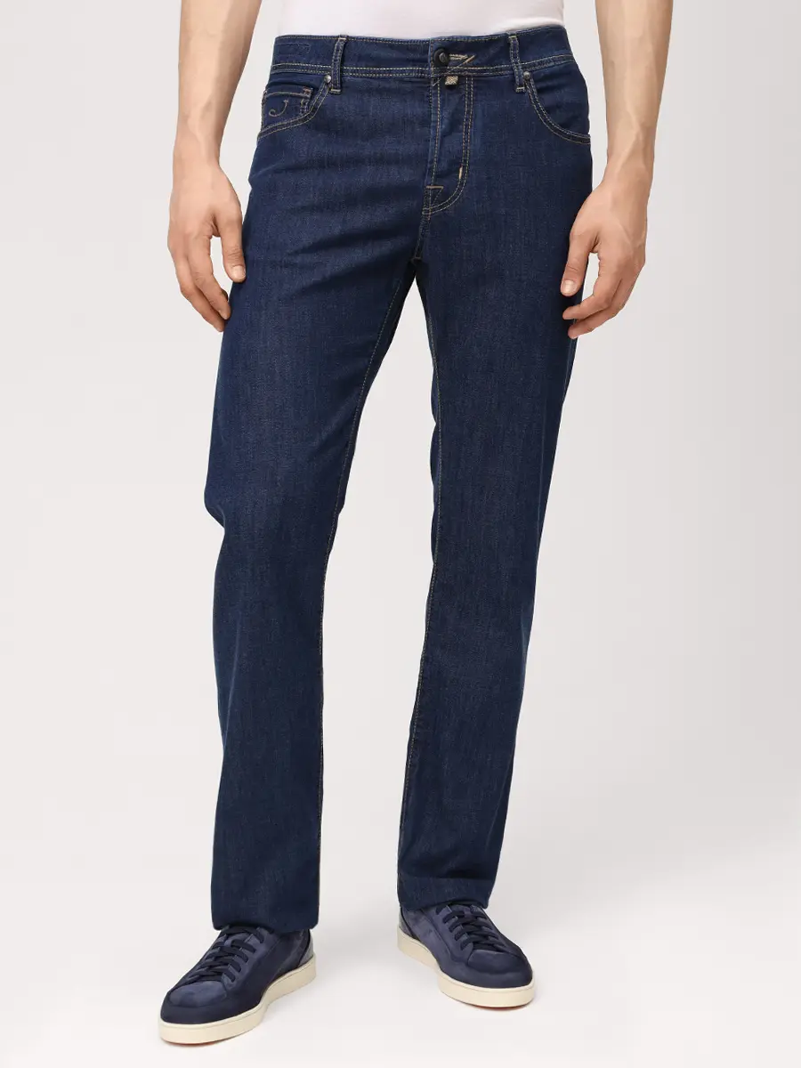 Джинсы Regular Fit хлопковые JACOB COHEN LUIS JUM_QM034 059 S3735 R2 100D Темно- Синий  Фото 4