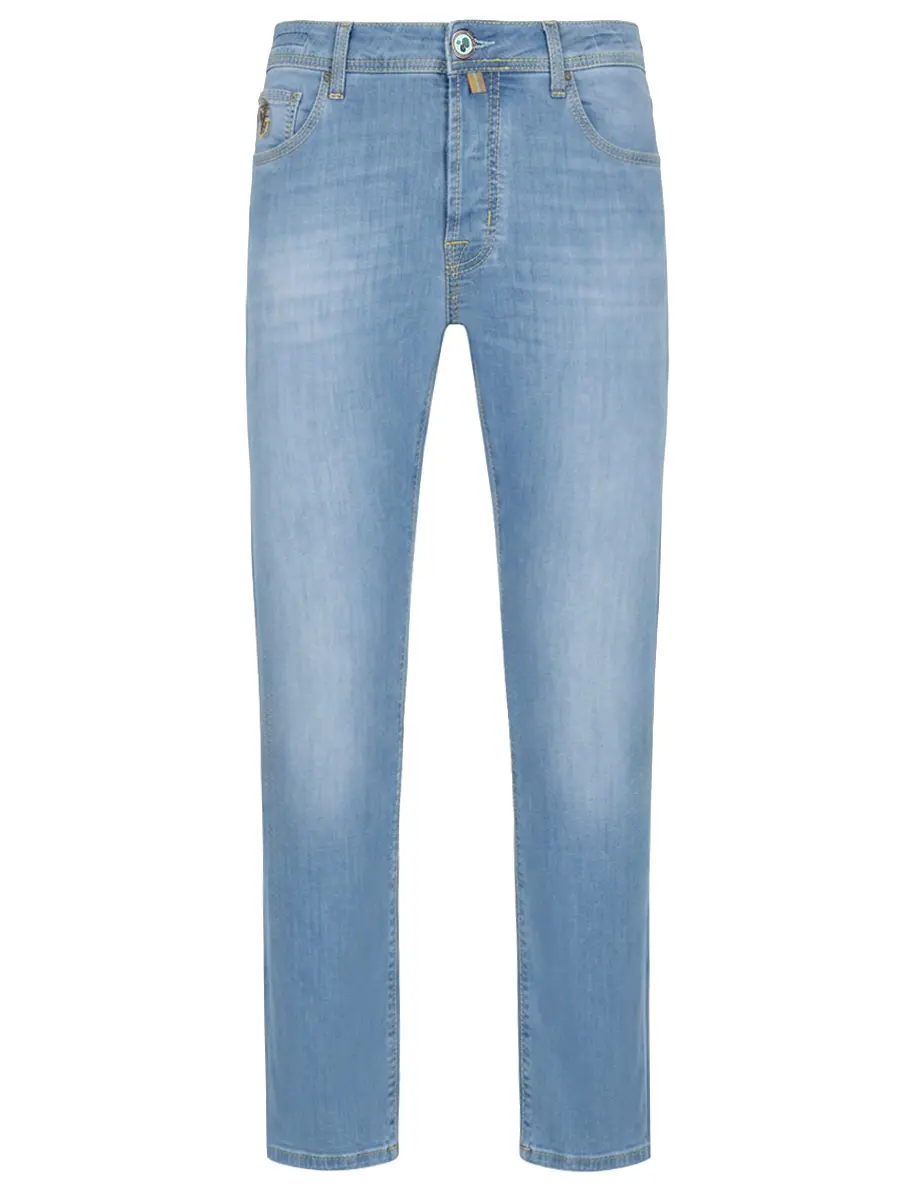 Джинсы Slim Fit хлопковые JACOB COHEN JUR_QR004 R03 S3735 V2 300D Голубой 