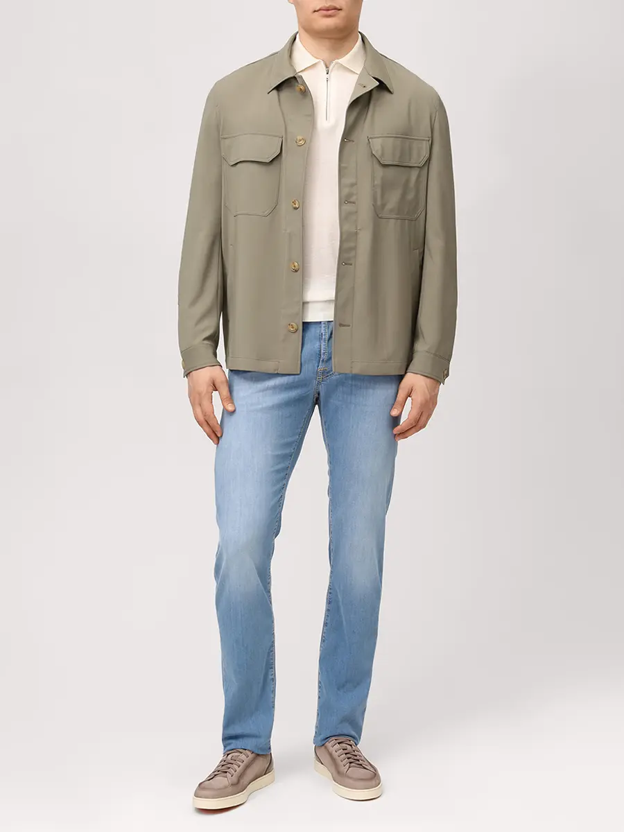 Джинсы Slim Fit хлопковые JACOB COHEN JUR_QR004 R03 S3735 V2 300D Голубой  Фото 2