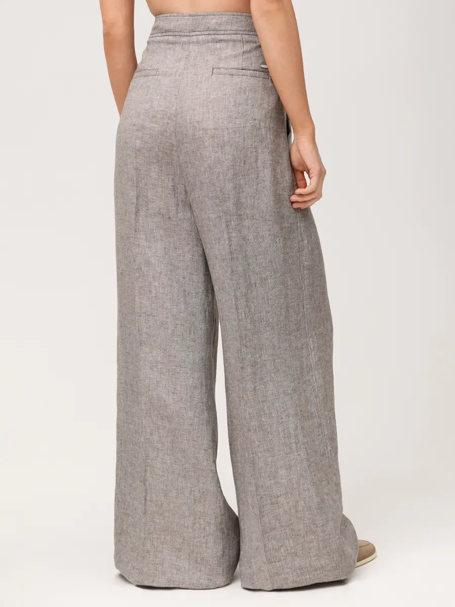 Брюки льняные PAUL & SHARK 26454041/661 Бежевый  Фото 3
