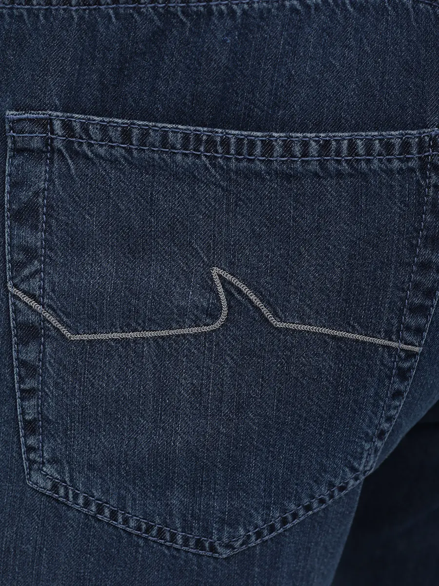 Джинсы Slim Fit из хлопка и лиоцелла PAUL & SHARK 25414143/J02 Синий  Фото 6