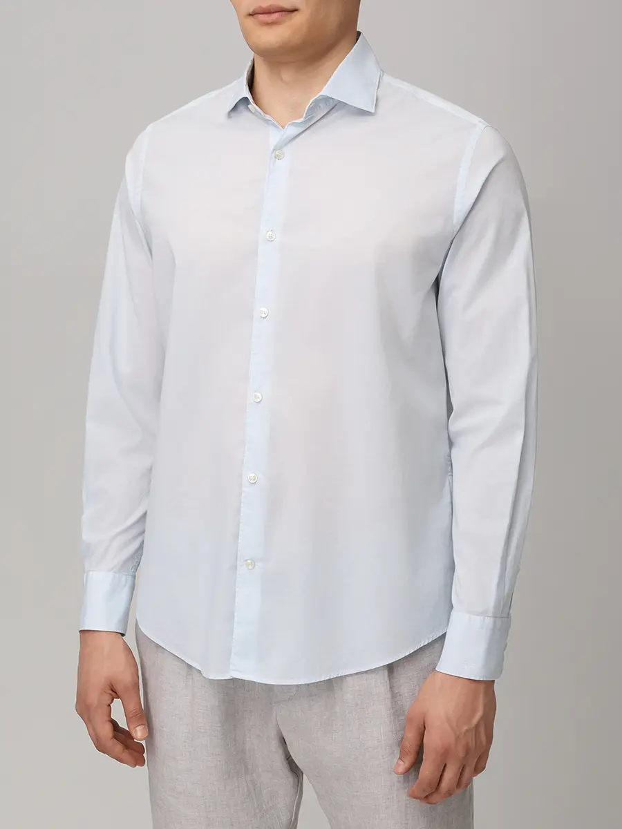 Рубашка Regular Fit хлопковая PAUL & SHARK 26413324CF/394 Голубой  Фото 4