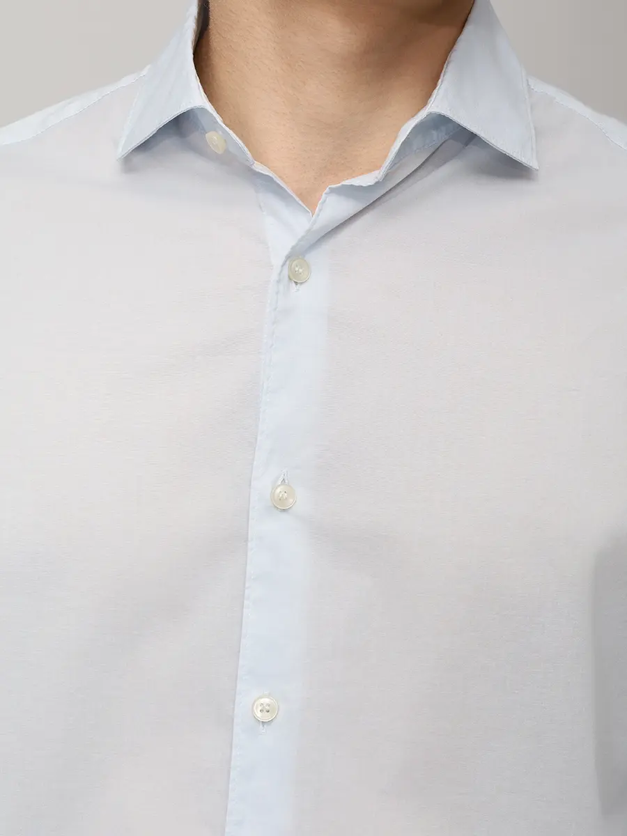 Рубашка Regular Fit хлопковая PAUL & SHARK 26413324CF/394 Голубой  Фото 5