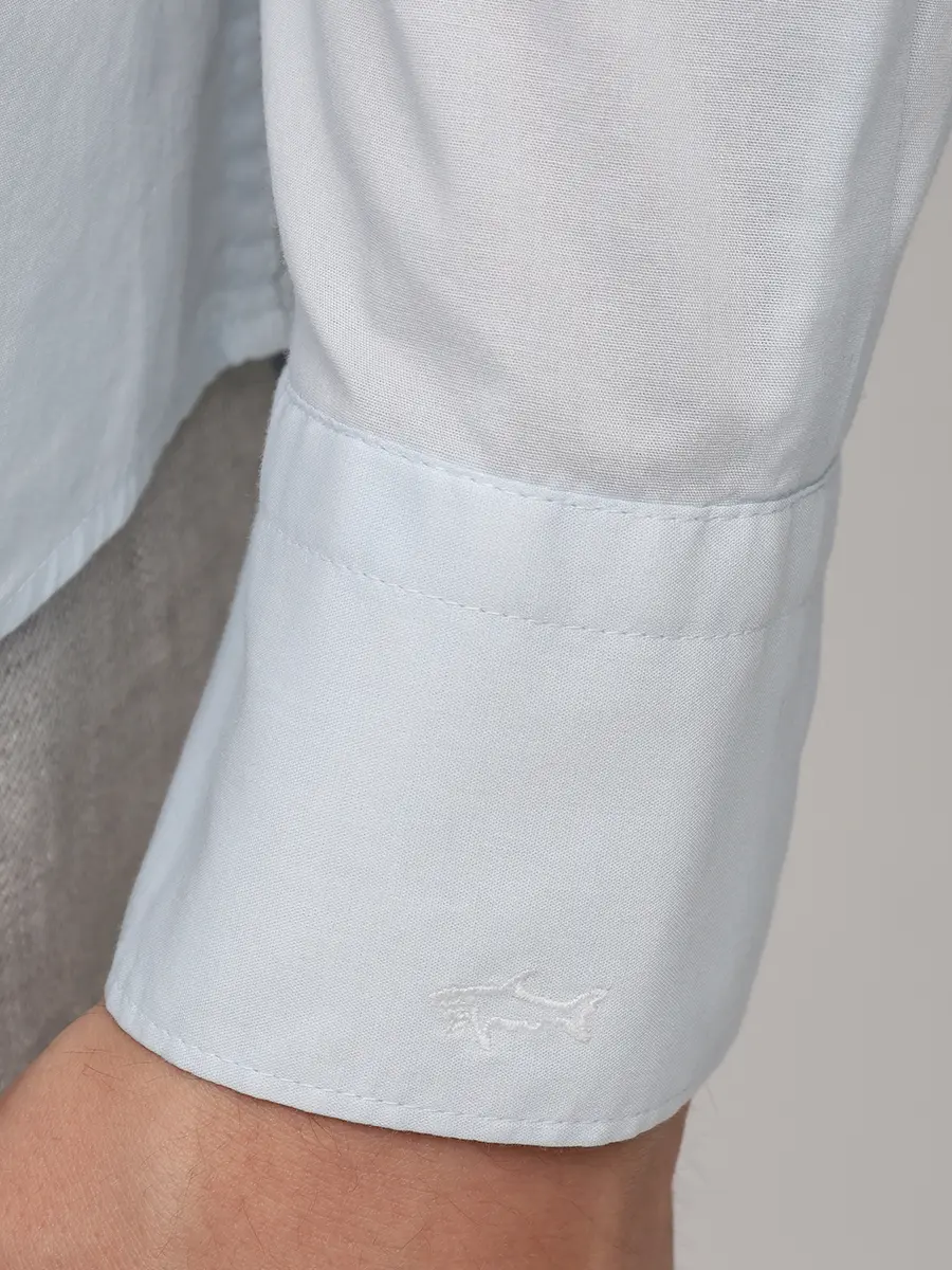 Рубашка Regular Fit хлопковая PAUL & SHARK 26413324CF/394 Голубой  Фото 6