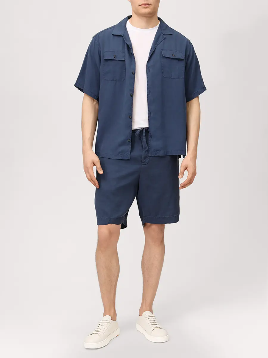 Рубашка Regular Fit из лиоцелла PAUL & SHARK 26413327/013 Синий  Фото 2