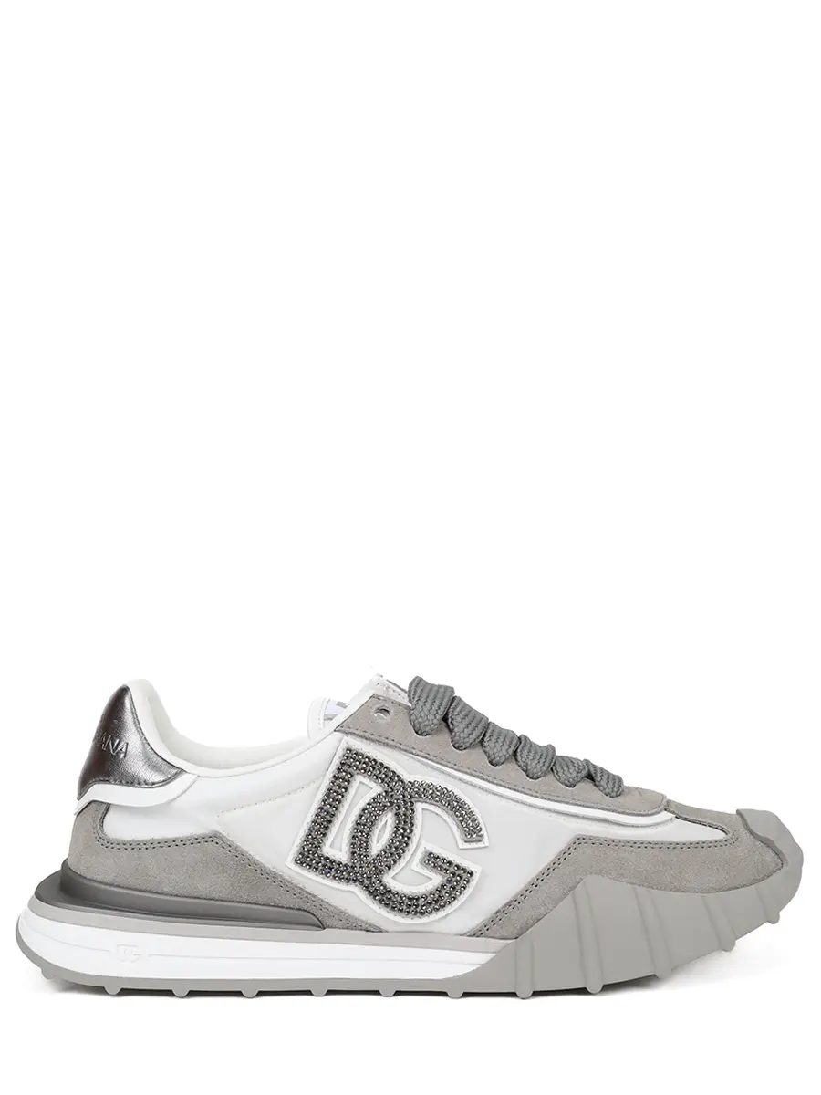 Кроссовки комбинированные DG Athletic DOLCE & GABBANA CK2384 A6N71 8K044 Белый 