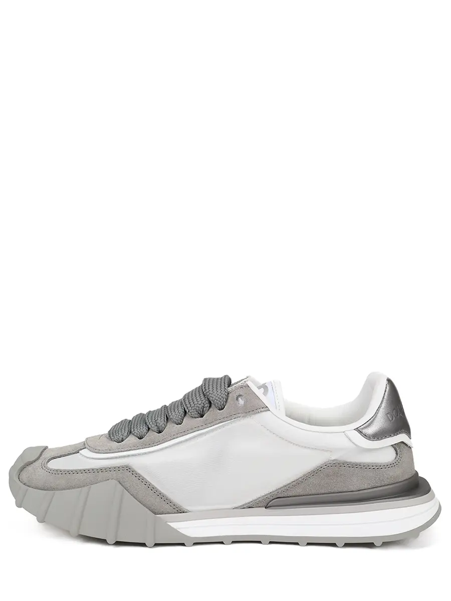 Кроссовки комбинированные DG Athletic DOLCE & GABBANA CK2384 A6N71 8K044 Белый  Фото 3
