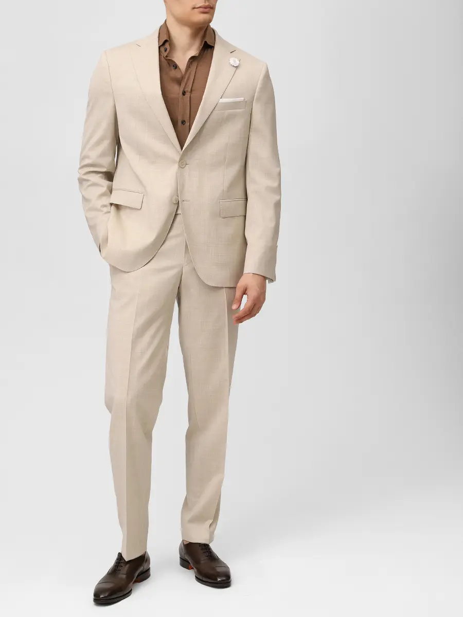 Рубашка Slim Fit хлопковая BALDESSARINI B3 11012.4915/3513 Коричневый  Фото 2