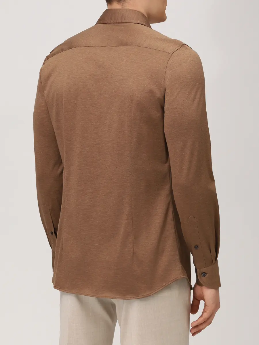 Рубашка Slim Fit хлопковая BALDESSARINI B3 11012.4915/3513 Коричневый  Фото 3