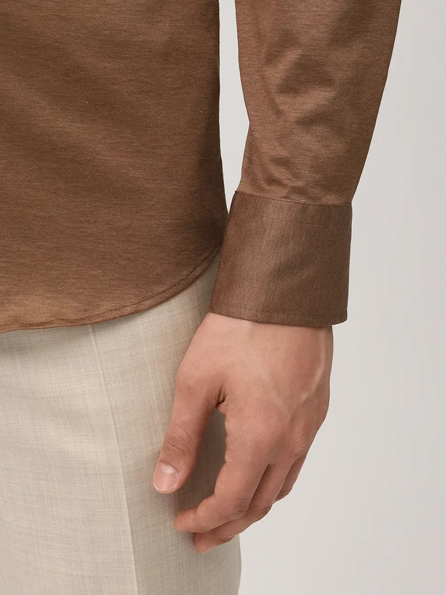 Рубашка Slim Fit хлопковая BALDESSARINI B3 11012.4915/3513 Коричневый  Фото 5