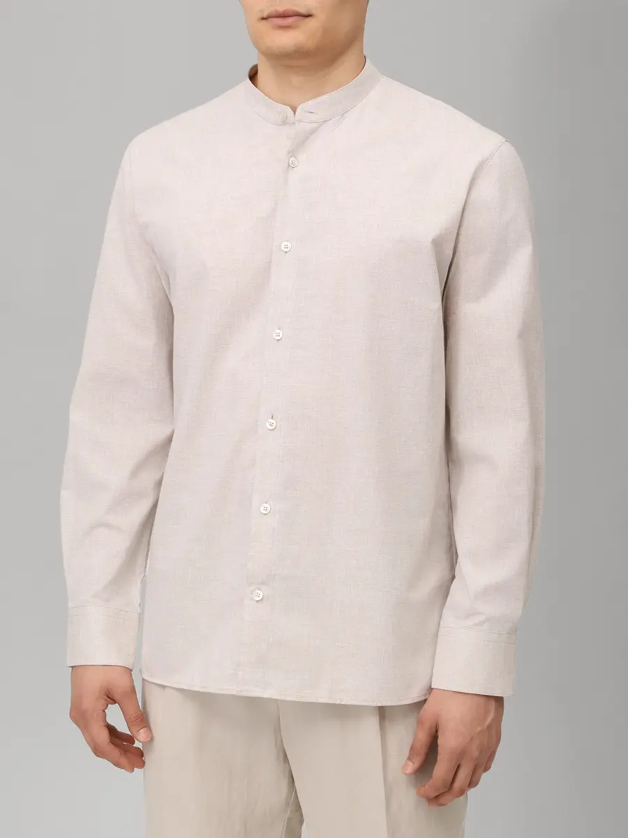 Рубашка Regular Fit хлопка и льна BALDESSARINI B3 56103.3906/8122 Бежевый  Фото 4