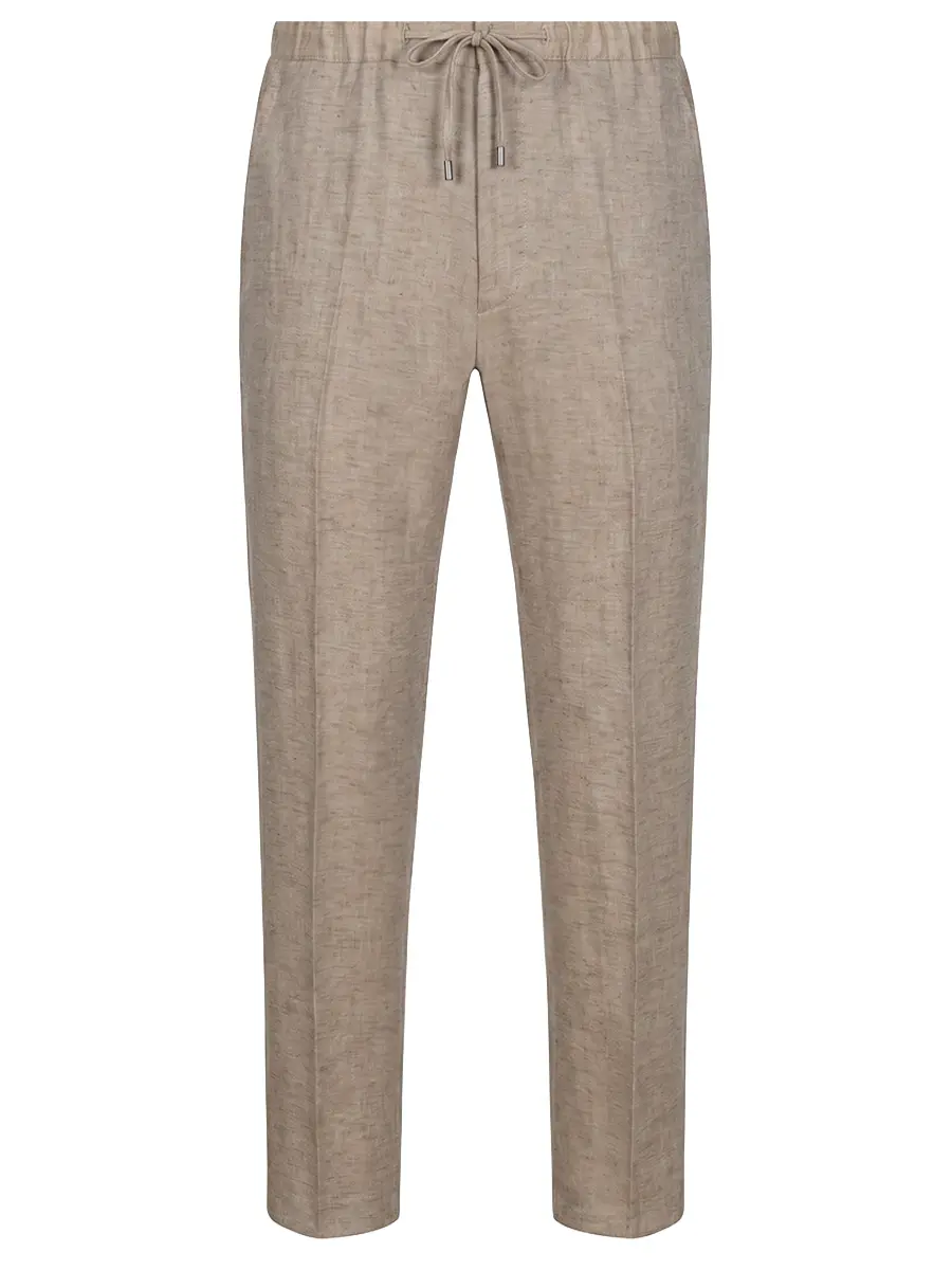 Брюки льняные FIORONI CASHMERE MPT300T22 502/12 Бежевый 