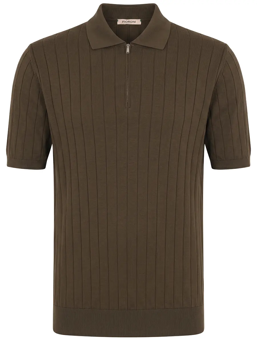 Поло хлопковое FIORONI CASHMERE MK30246C1 K.8 Зеленый 