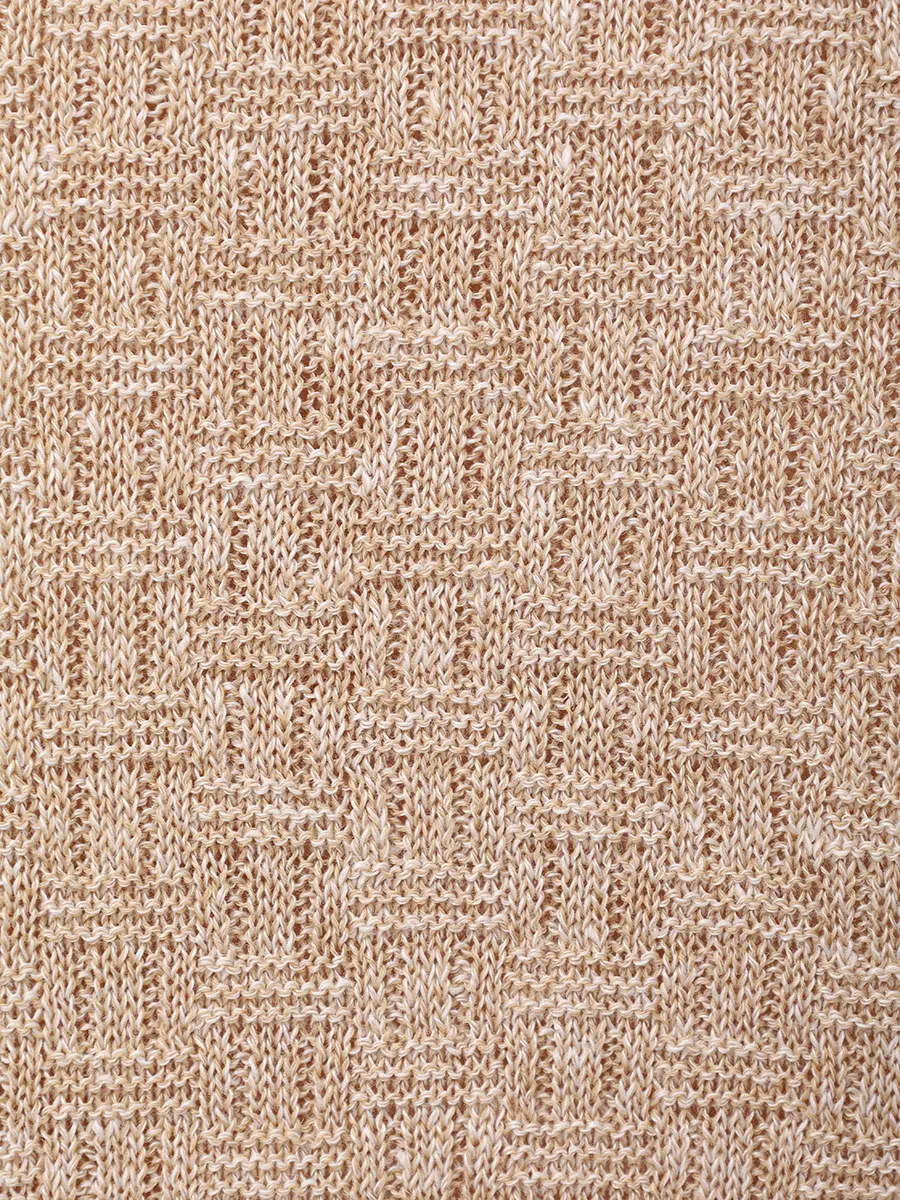 Футболка из хлопка и льна GRAN SASSO 57169/18668/109 Бежевый  Фото 6
