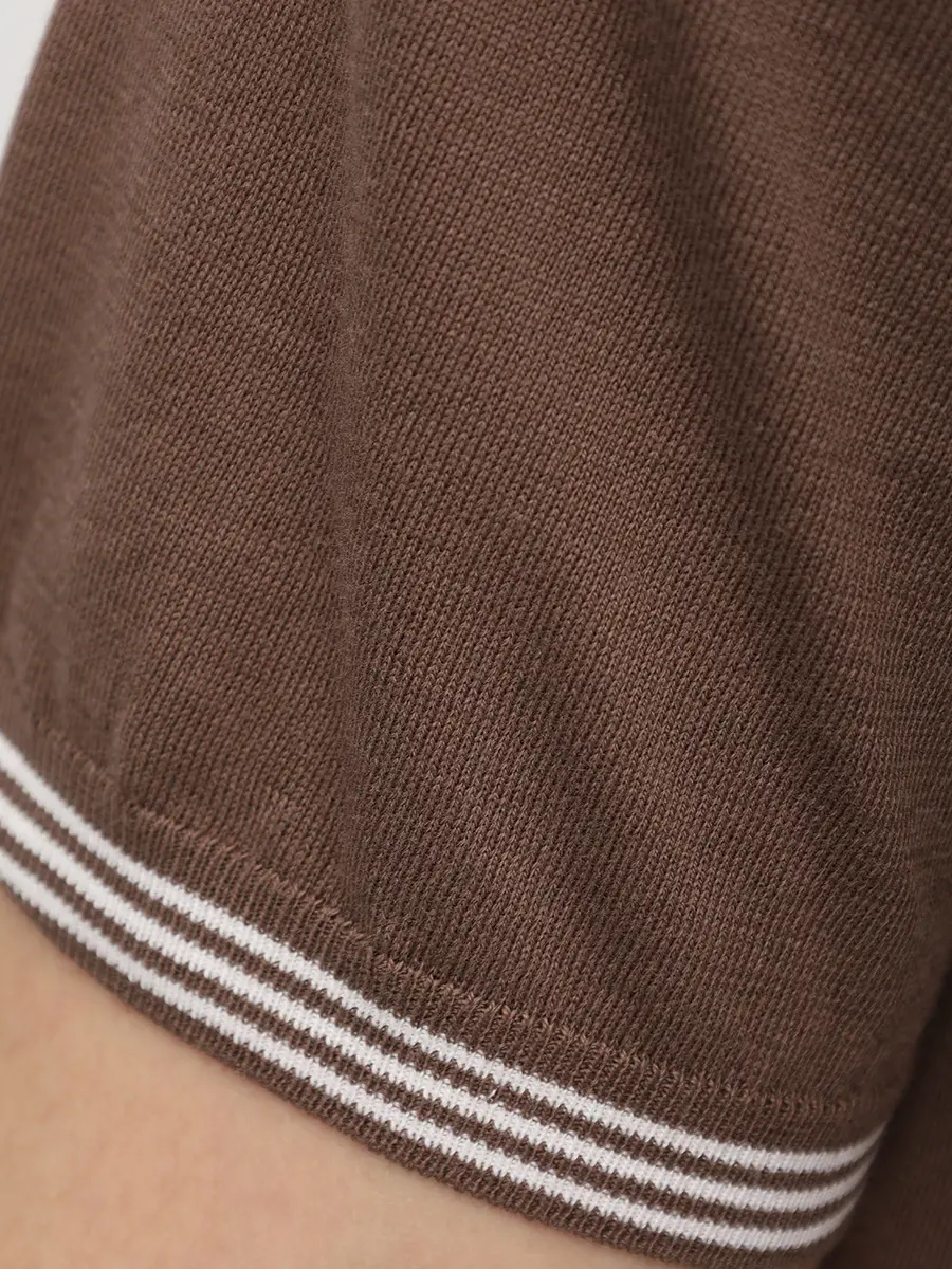 Футболка хлопковая FIORONI CASHMERE MK32260A1 X.4 Коричневый  Фото 6