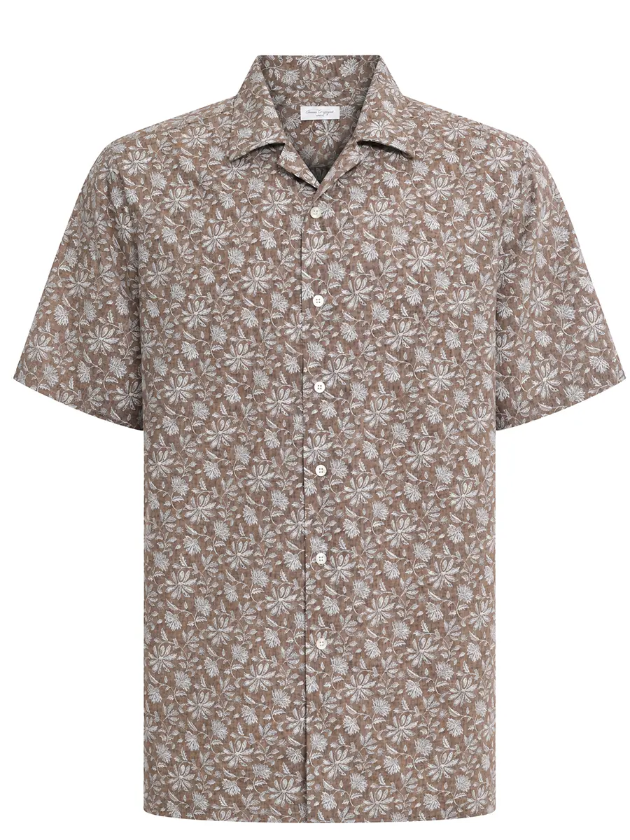 Рубашка Regular Fit из хлопка и лиоцелла MARIA SANTANGELO 30/3665/4 Коричневый 