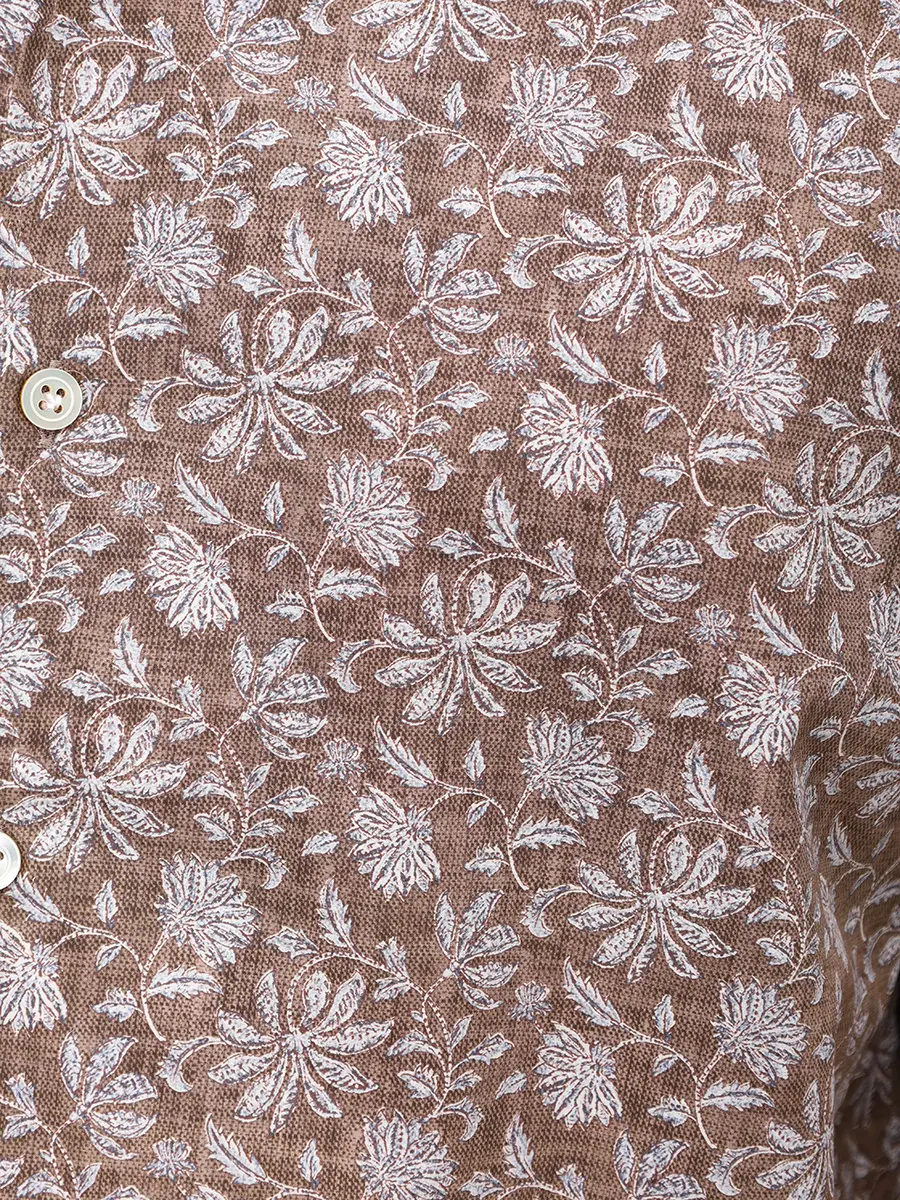 Рубашка Regular Fit из хлопка и лиоцелла MARIA SANTANGELO 30/3665/4 Коричневый  Фото 6