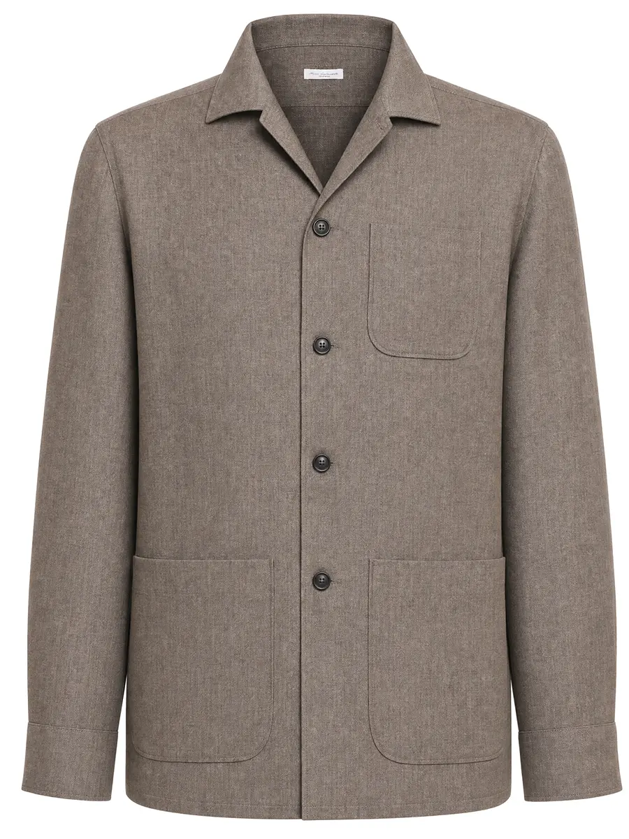 Рубашка Slim Fit льняная MARIA SANTANGELO 20/3650/12 Коричневый 