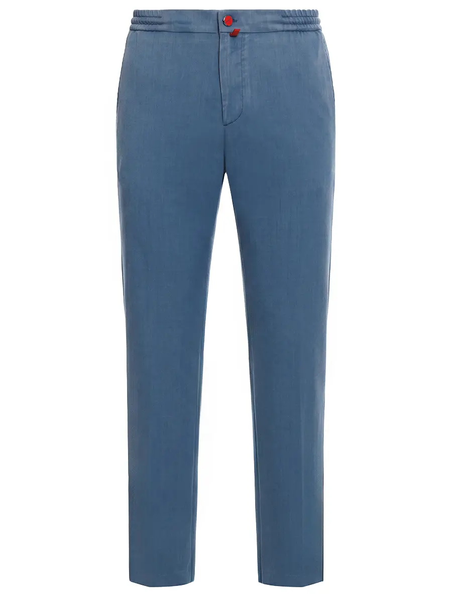 Брюки из шерсти KITON UPLACRK0615H05000 Голубой 