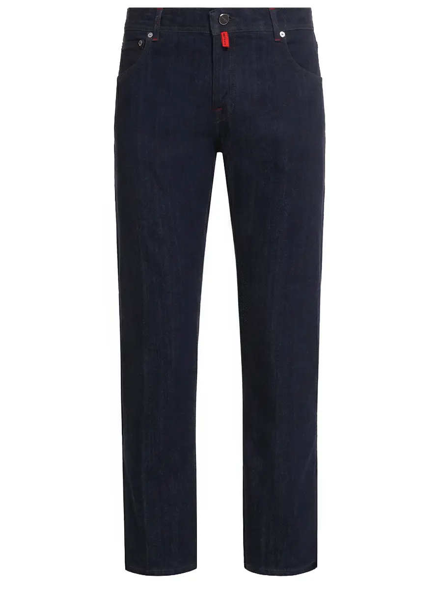Джинсы Regular Fit хлопковые KITON UPNJSK0628H01002 Синий 