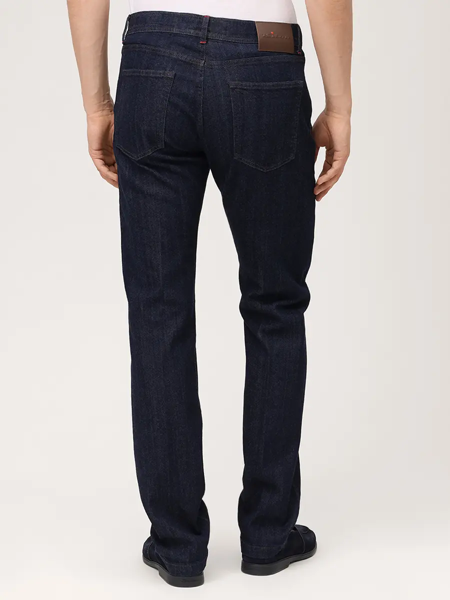 Джинсы Regular Fit хлопковые KITON UPNJSK0628H01002 Синий  Фото 3