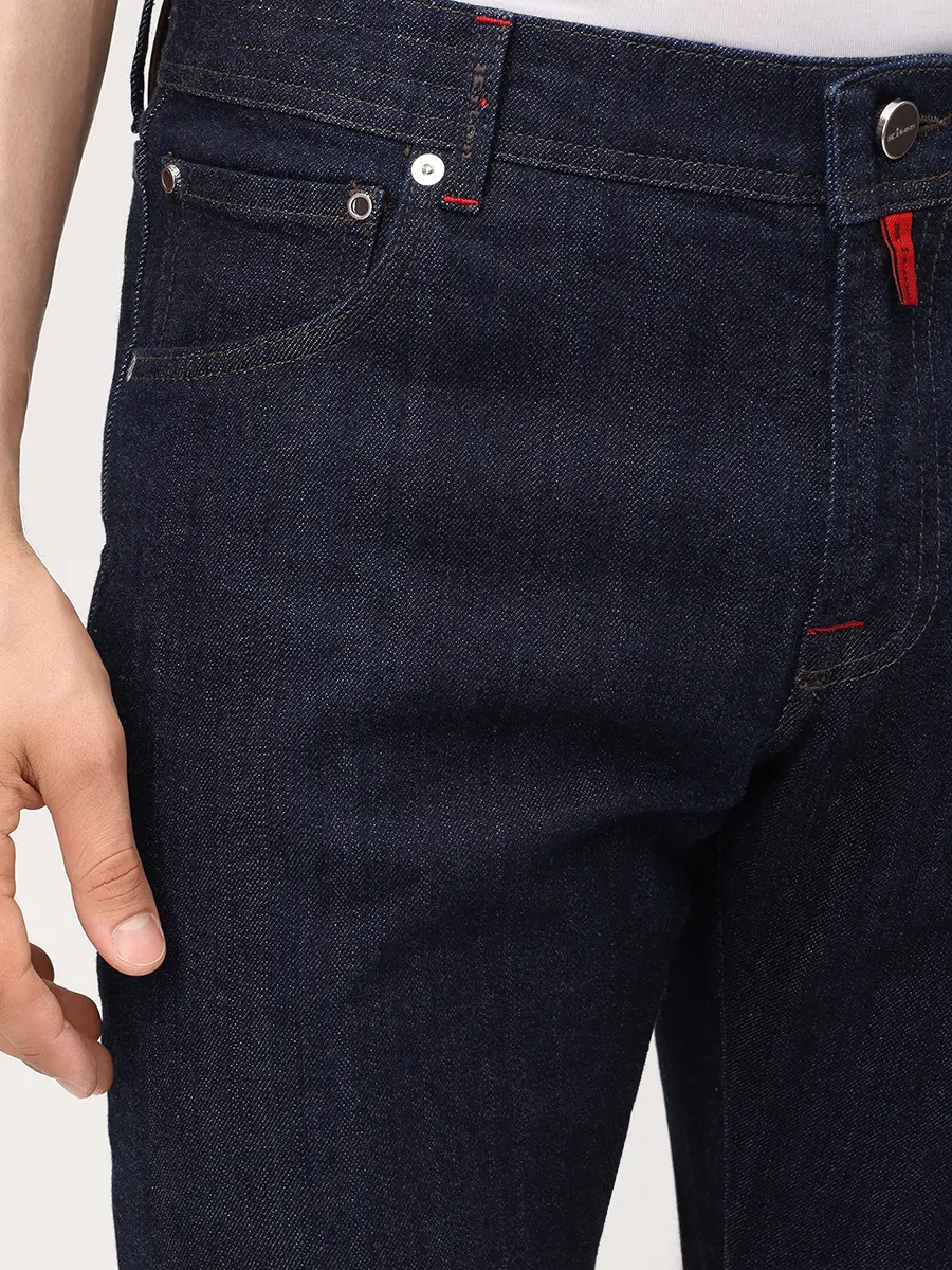 Джинсы Regular Fit хлопковые KITON UPNJSK0628H01002 Синий  Фото 5