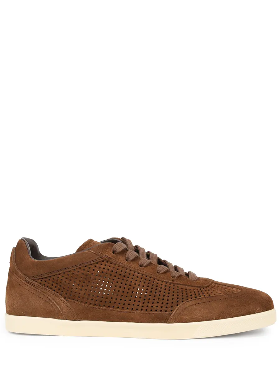 Кеды замшевые KITON USSA397N0138202002 Коричневый 