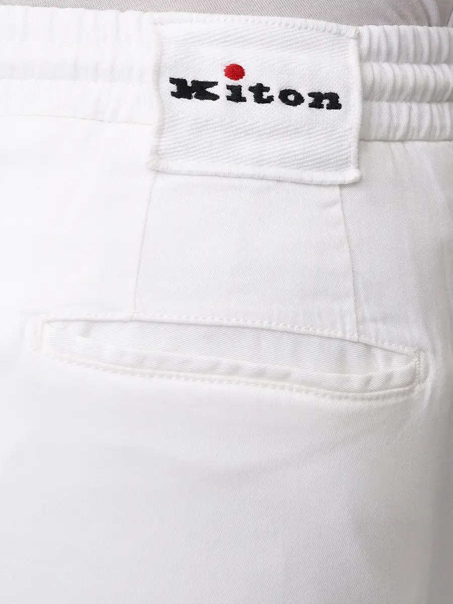 Брюки из лиоцелла KITON UPLACRK0606H02000 Белый  Фото 6