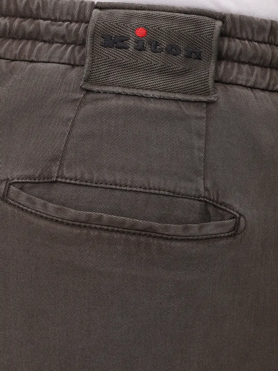 Брюки из лиоцелла KITON UPLACRK0606H18000 Коричневый  Фото 6