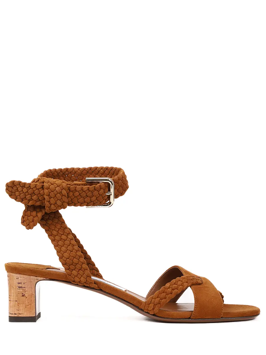 Босоножки замшевые JIMMY CHOO RORI 45 Рыжий 
