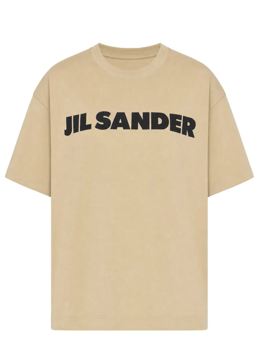 Футболка хлопковая JIL SANDER J02GC0140-J20348-273 Бежевый 