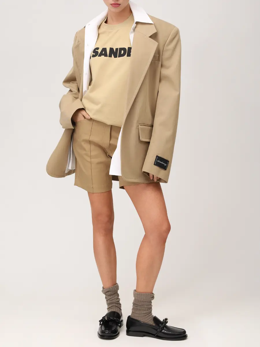 Футболка хлопковая JIL SANDER J02GC0140-J20348-273 Бежевый  Фото 2