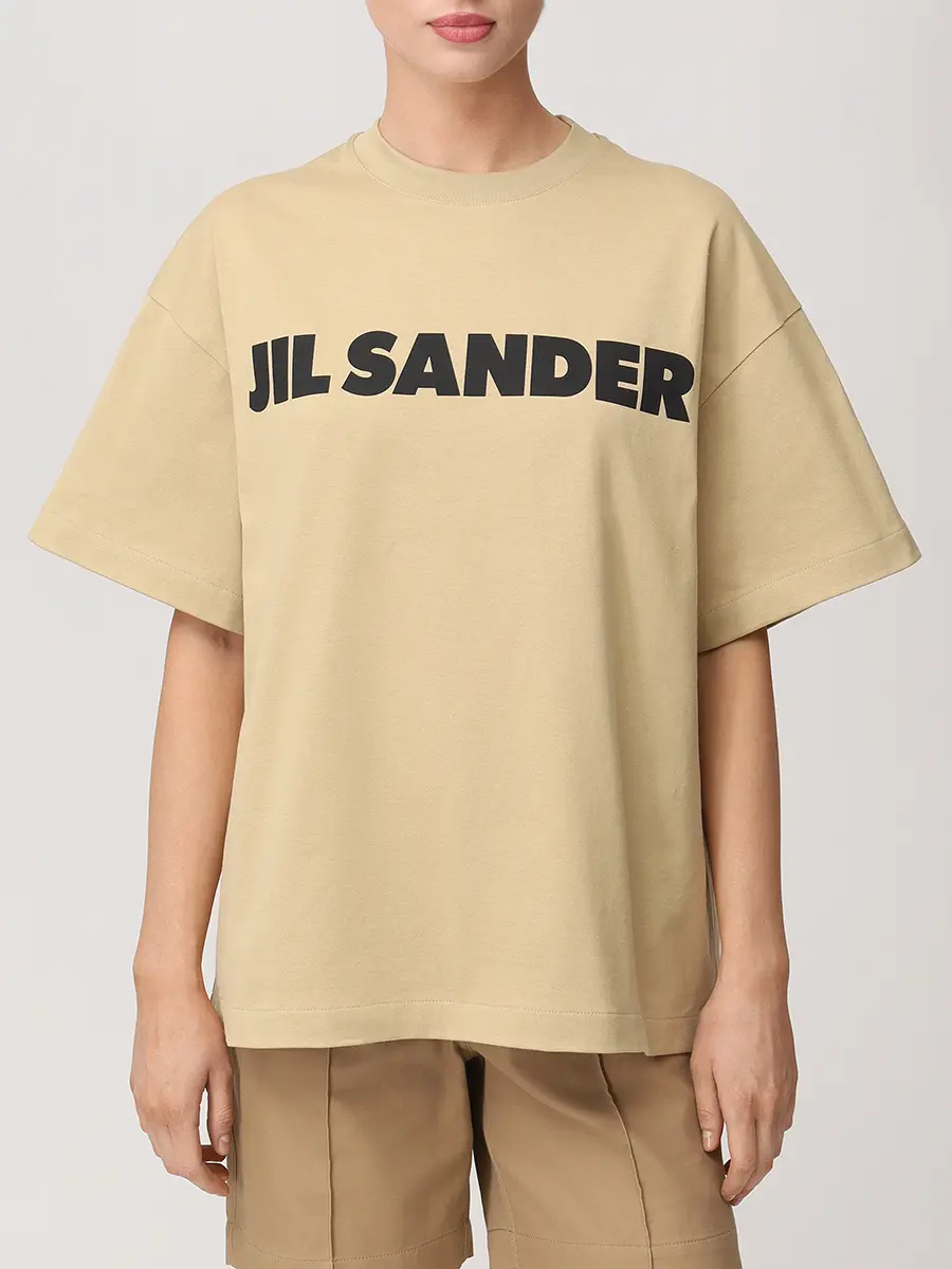 Футболка хлопковая JIL SANDER J02GC0140-J20348-273 Бежевый  Фото 4