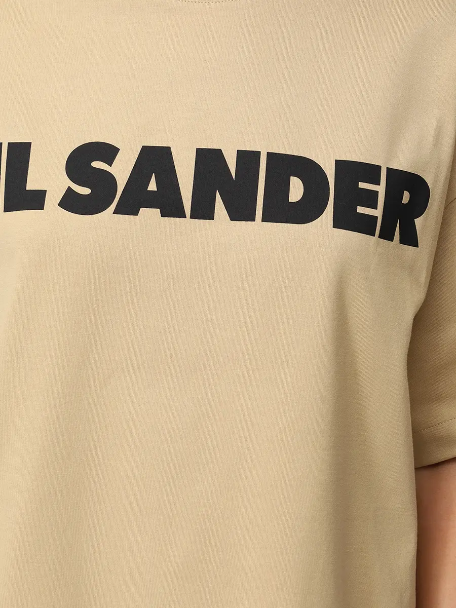 Футболка хлопковая JIL SANDER J02GC0140-J20348-273 Бежевый  Фото 5