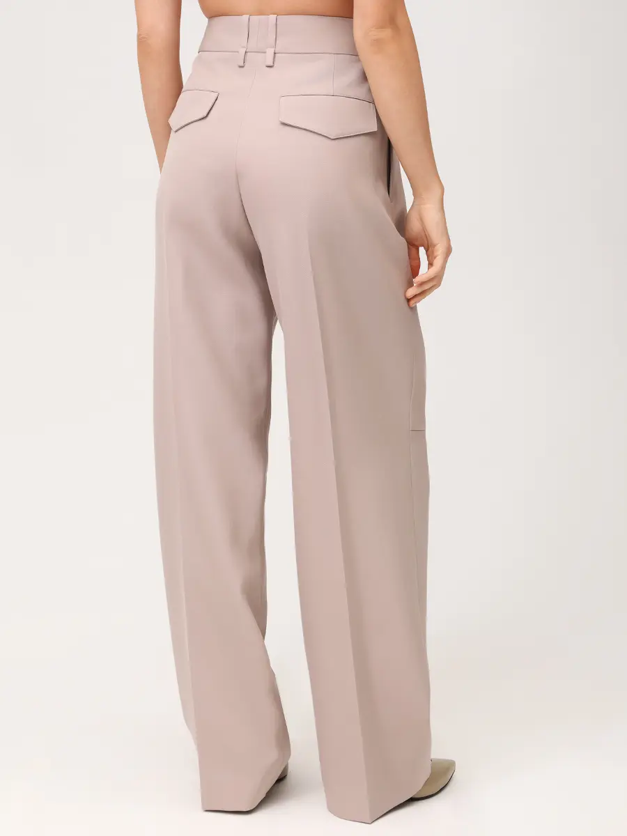 Брюки шерстяные JIL SANDER J01KA0194-J40002-919 Бежевый  Фото 3