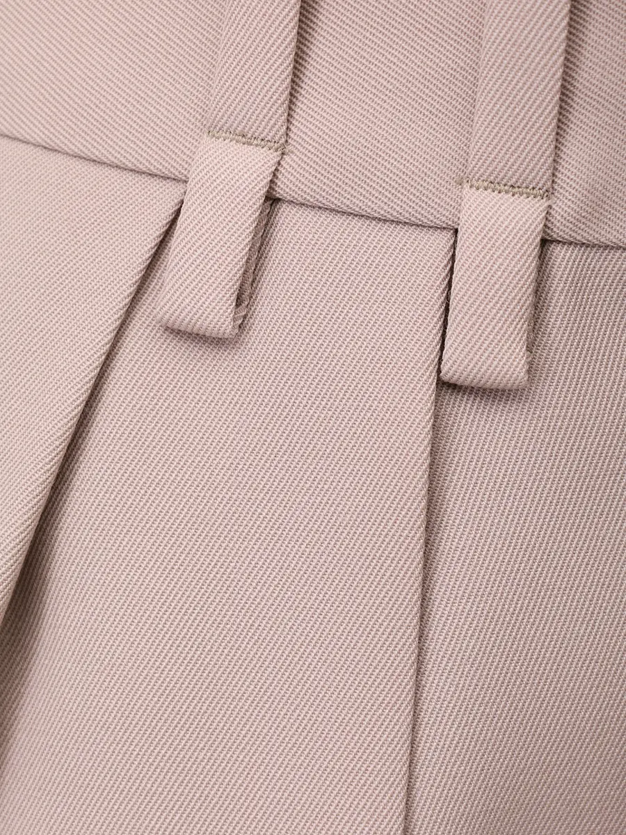 Брюки шерстяные JIL SANDER J01KA0194-J40002-919 Бежевый  Фото 6