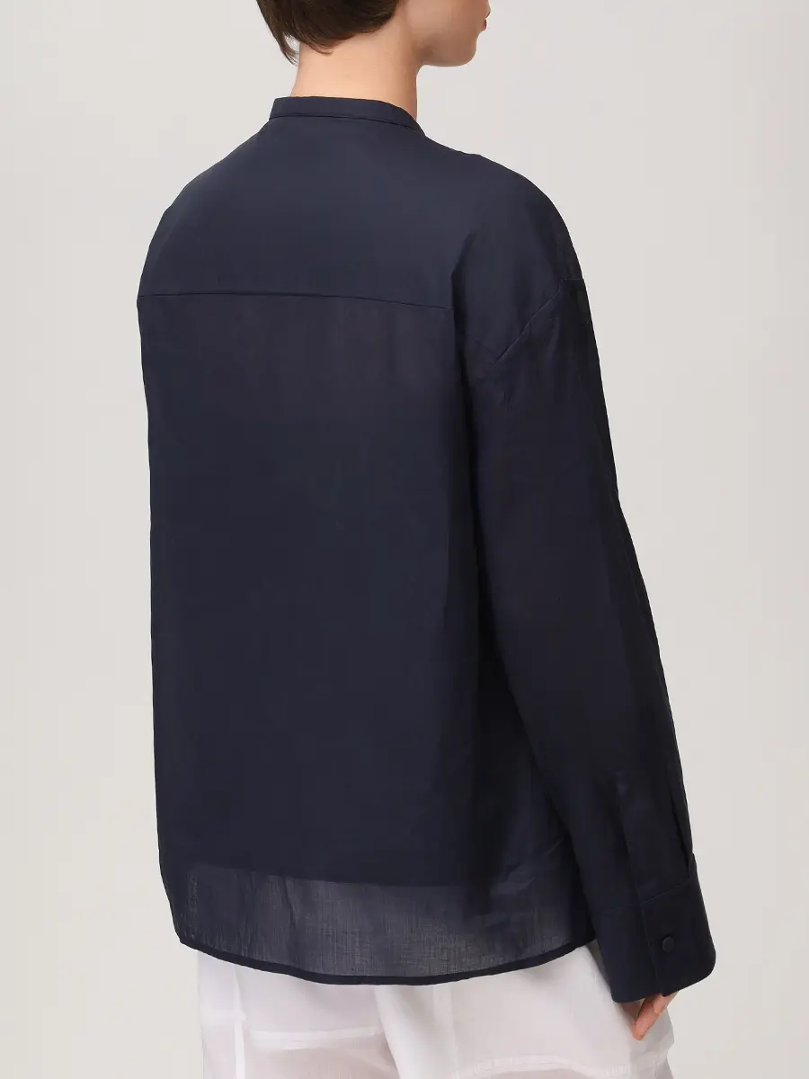 Рубашка хлопковая JIL SANDER J02DL0282-J45326-402 Синий  Фото 3
